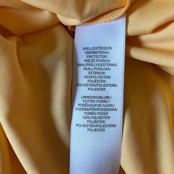 Adrianna Papell Colorful Floral Print Chiffon A-Line Midi Dress Yellow Size 12 - Picture 9 of 11